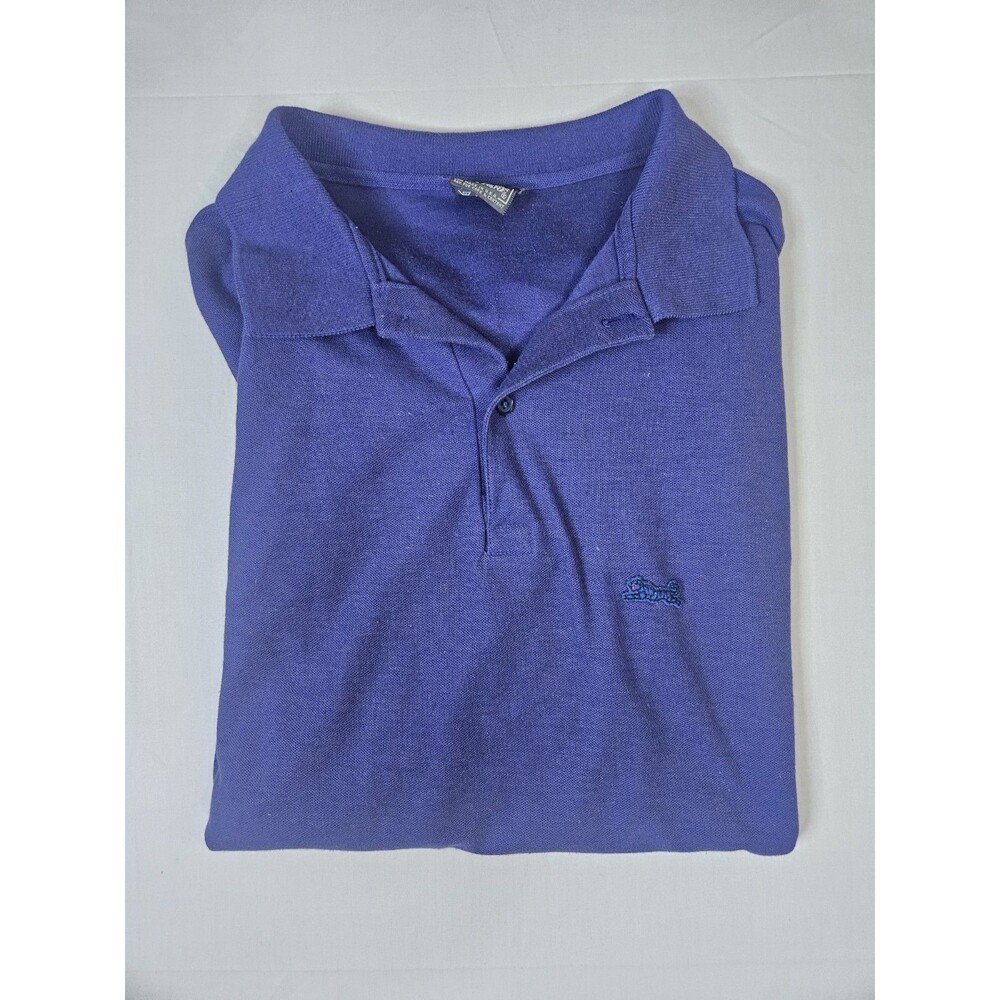 Le Tigre Polo Shirt Men's Size XL Purple Embroidered Logo Vintage 90s